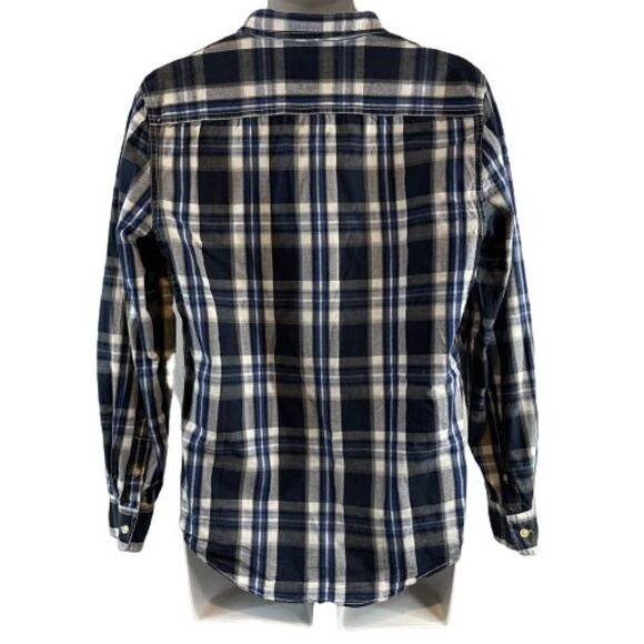 JACS Men's Size M Plaid Button-Down Long-Sleeve Shirt, 100% Cotton Medium - Picture 3 of 4